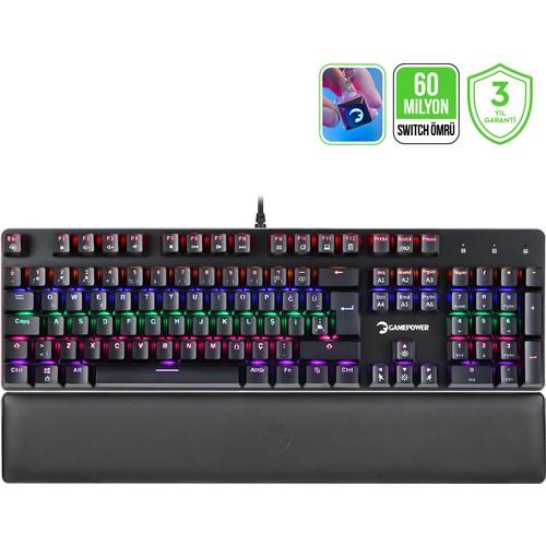 GAMEPOWER OGRE RGB 60M MEKANIK RED SWITCH KLAVYE